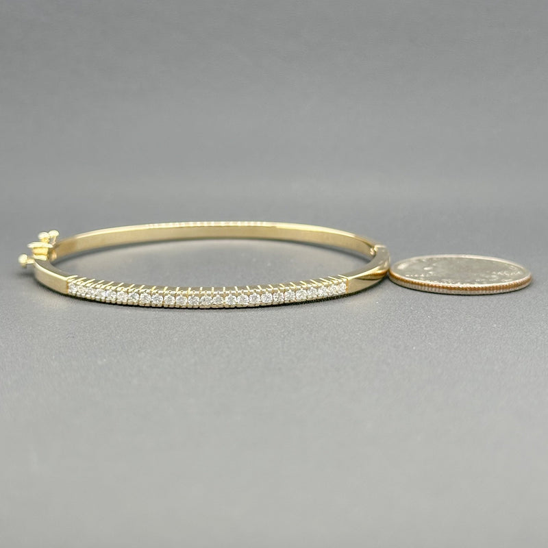 Estate 14K Y Gold 0.25cttw I-J/SI1-2 Diamond Bangle - Walter Bauman Jewelers