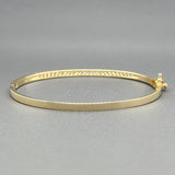 Estate 14K Y Gold 0.25cttw I-J/SI1-2 Diamond Bangle - Walter Bauman Jewelers