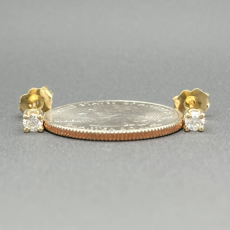 Estate 14K Y Gold 0.26cttw G/VS2-SI2 Diamond Stud Earrings - Walter Bauman Jewelers