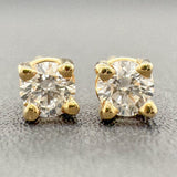 Estate 14K Y Gold 0.26cttw G/VS2-SI2 Diamond Stud Earrings - Walter Bauman Jewelers