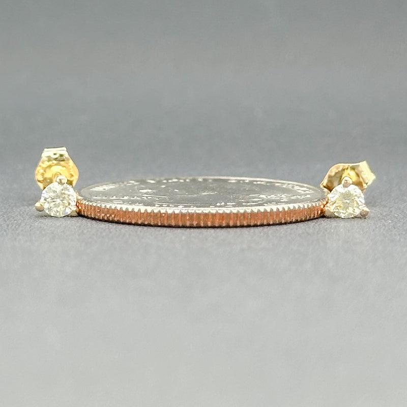 Estate 14K Y Gold 0.26cttw J-K/SI1 Diamond Stud Earrings - Walter Bauman Jewelers