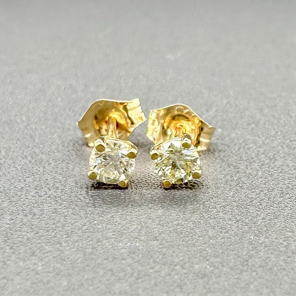 Estate 14K Y Gold 0.26cttw J-K/VS2 Diamond Stud Earrings - Walter Bauman Jewelers