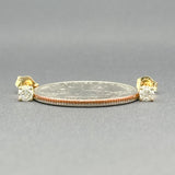 Estate 14K Y Gold 0.26cttw J/VS2-SI1 Diamond Stud Earrings - Walter Bauman Jewelers