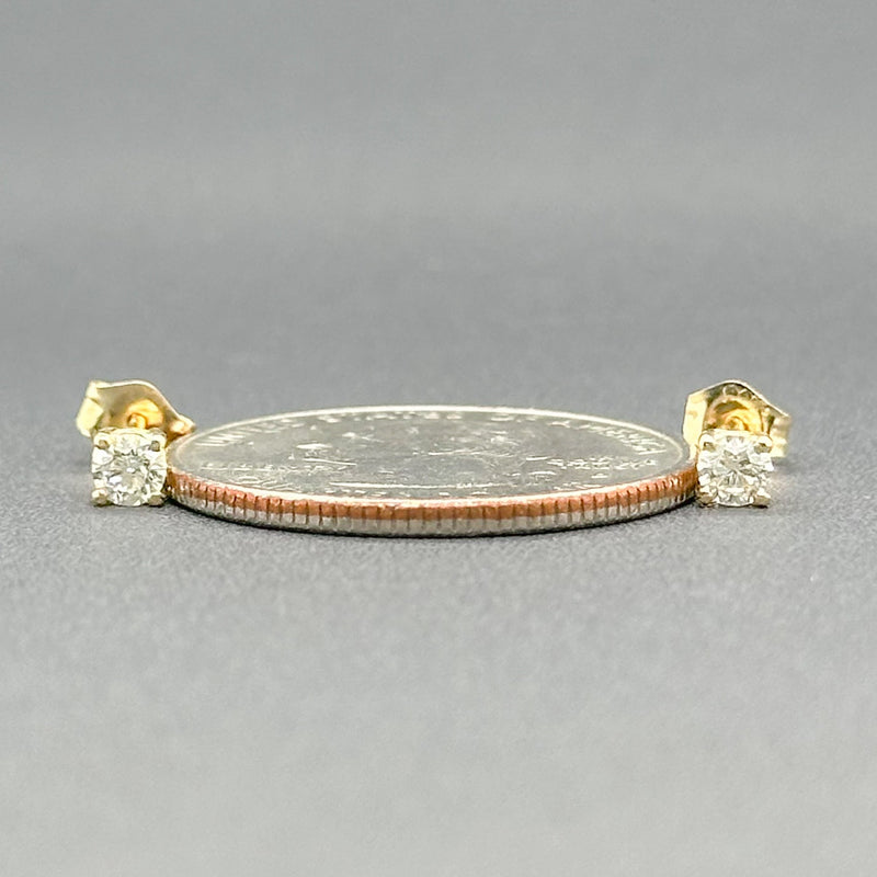 Estate 14K Y Gold 0.26cttw J/VS2-SI1 Diamond Stud Earrings - Walter Bauman Jewelers