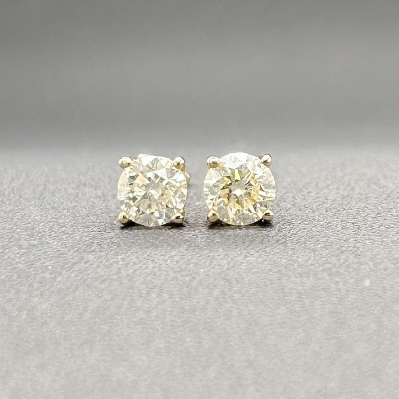 Estate 14K Y Gold 0.27cttw J-K/SI2 Diamond Stud Earrings - Walter Bauman Jewelers