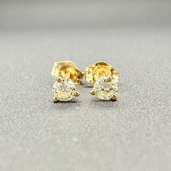 Estate 14K Y Gold 0.27cttw J/SI1-2 Diamond Stud Earrings - Walter Bauman Jewelers