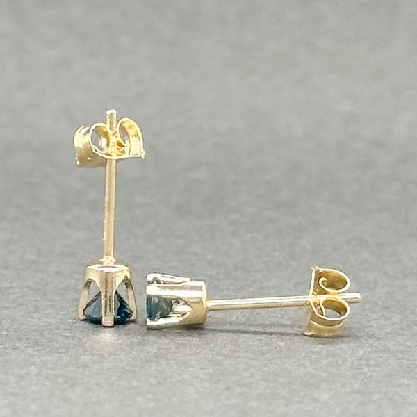 Estate 14K Y Gold 0.30cttw Sapphire 3mm Stud Earrings - Walter Bauman Jewelers
