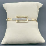 Estate 14K Y Gold 0.34cttw H/SI1 Diamond Bangle Bracelet - Walter Bauman Jewelers
