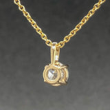 Estate 14K Y Gold 0.37ct H-I/I1 Diamond Solitaire Pendant - Walter Bauman Jewelers