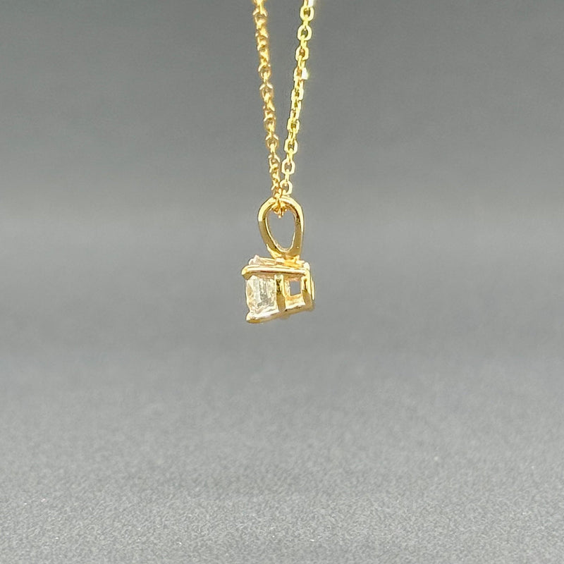 Estate 14K Y Gold 0.39ct H/I1 Diamond Solitaire Pendant - Walter Bauman Jewelers