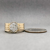 Estate 14K Y Gold 0.42cttw H-I/SI1 Diamond Cluster Ring - Walter Bauman Jewelers