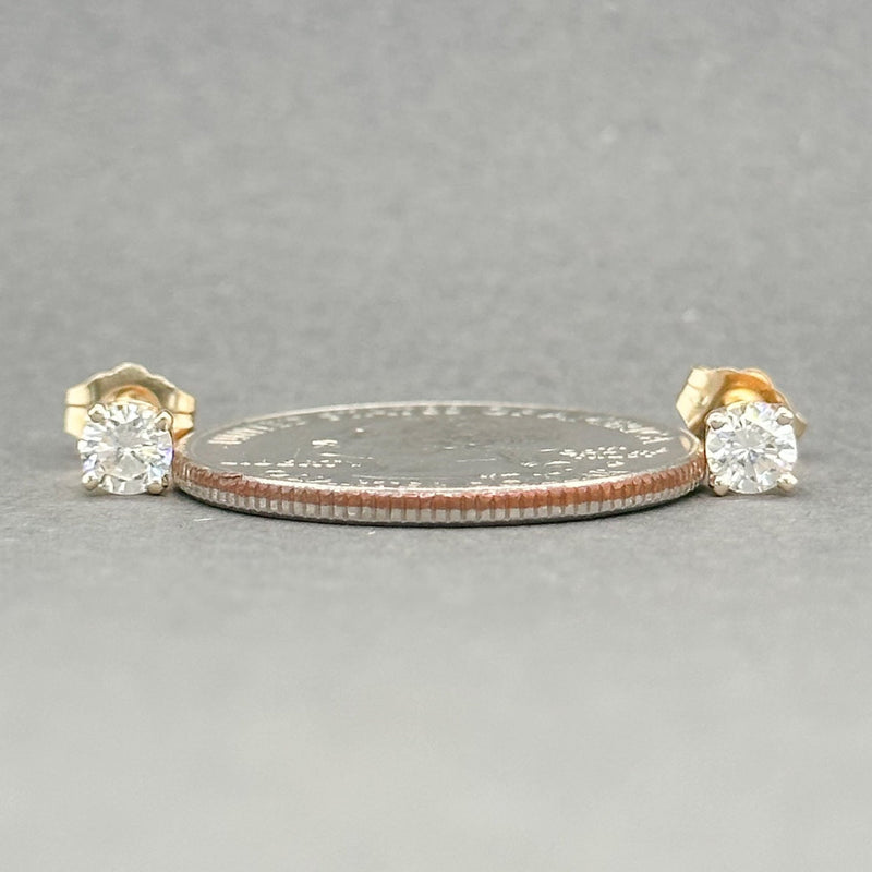 Estate 14K Y Gold 0.47cttw I-J/SI1-2 Diamond Stud Earrings - Walter Bauman Jewelers