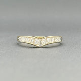 Estate 14K Y Gold 0.52cttw H/SI1 Diamond V Ring - Walter Bauman Jewelers