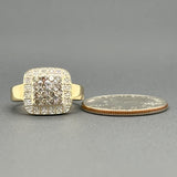 Estate 14K Y Gold 0.53cttw Light Brown & H-I/SI1-2 Diamond Cluster Ring - Walter Bauman Jewelers