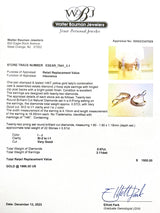 Estate 14K Y Gold 0.57cttw I-J/SI2-I1 Diamond J Hoop Earrings - Walter Bauman Jewelers