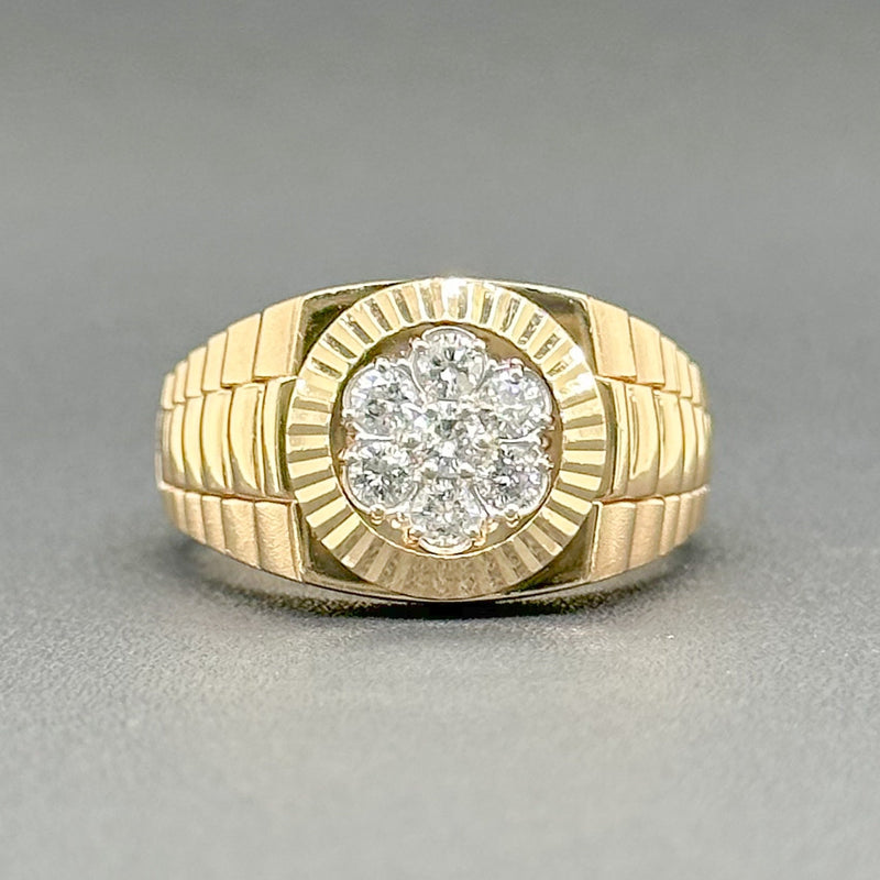 Estate 14K Y Gold 0.58cttw H-I/SI2 Diamond President Men's Ring - Walter Bauman Jewelers