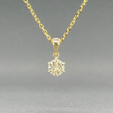 Estate 14K Y Gold 0.60ct K/SI2 Diamond Pendant - Walter Bauman Jewelers
