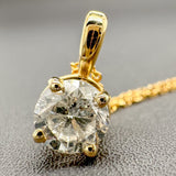 Estate 14K Y Gold 0.69ct I/I2 Diamond Pendant - Walter Bauman Jewelers