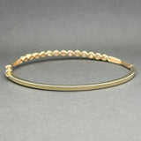 Estate 14K Y Gold 0.70ctw H/SI2-I1 Diamond Bangle Bracelet - Walter Bauman Jewelers