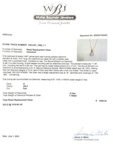 Estate 14K Y Gold 0.74ct H/VS2 Diamond Pendant GIA##5221916080 - Walter Bauman Jewelers
