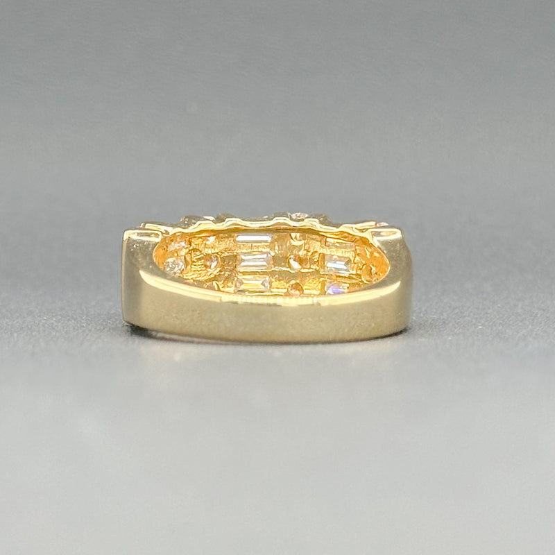 Estate 14K Y Gold 0.75ctw H-I/VS2-SI1 Diamond 3 Row Ring - Walter Bauman Jewelers