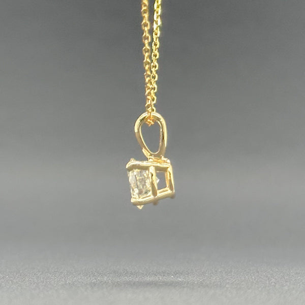 Estate 14K Y Gold 0.77ct L/SI2 Diamond Pendant GIA#5221500496 - Walter Bauman Jewelers