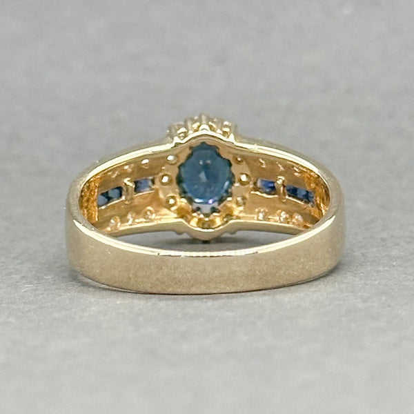 Estate 14K Y Gold 0.77cttw Sapphire & 0.18cttw H-I/SI1 Diamond Ring - Walter Bauman Jewelers