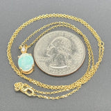 Estate 14K Y Gold 0.80ct Opal & 0.02ct G/SI2 Diamond Pendant - Walter Bauman Jewelers