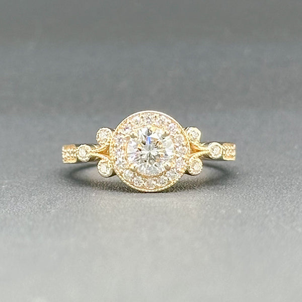 Estate 14K Y Gold 0.86cttw H-J/VS1-SI1 Diamond Engagement Ring - Walter Bauman Jewelers