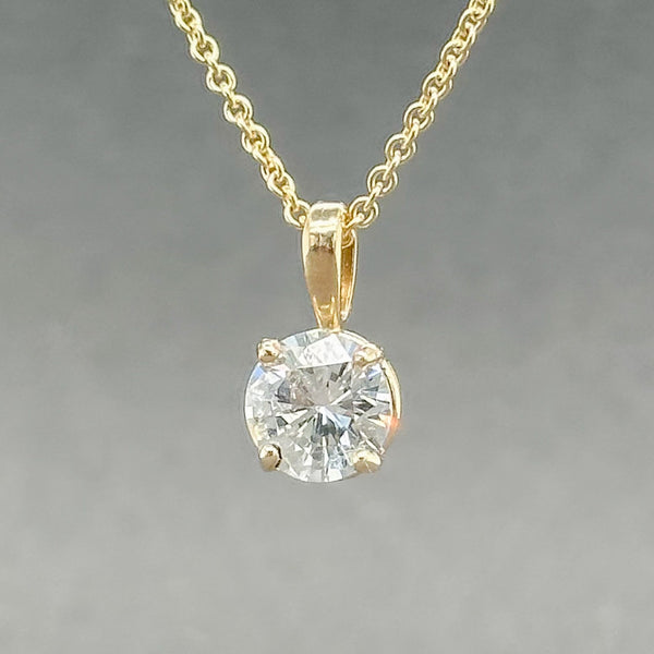 Estate 14K Y Gold 1.05ct G/SI2 Diamond Solitaire Pendant - Walter Bauman Jewelers