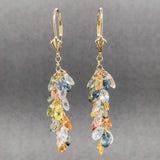 Estate 14K Y Gold 10.5cttw Multicolor Sapphire Dangle Earrings - Walter Bauman Jewelers