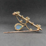 Estate 14K Y Gold 1.06cttw Opal Brooch - Walter Bauman Jewelers