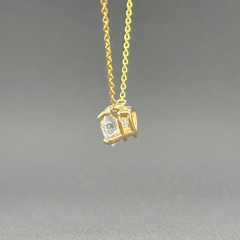 Estate 14K Y Gold 1.08ct D/VVS2 Heart Lab-Grown Diamond Solitaire Pendant GIA#7431642572 - Walter Bauman Jewelers