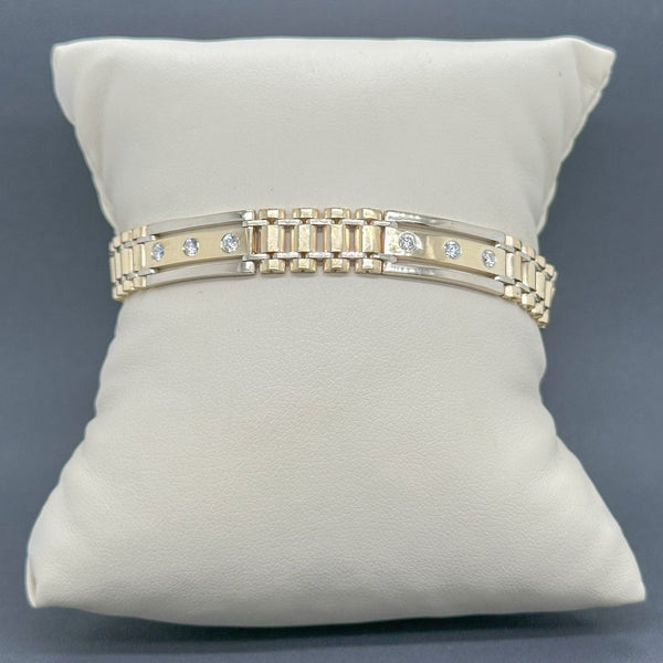 Estate 14K Y Gold 1.10cttw G/SI1-2 Diamond Men's Bracelet - Walter Bauman Jewelers