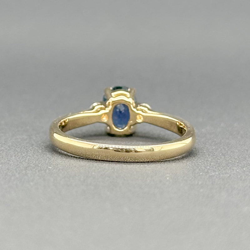 Estate 14K Y Gold 1.11ct Sapphire & 0.08ctw H/SI2 Diamond Ring - Walter Bauman Jewelers