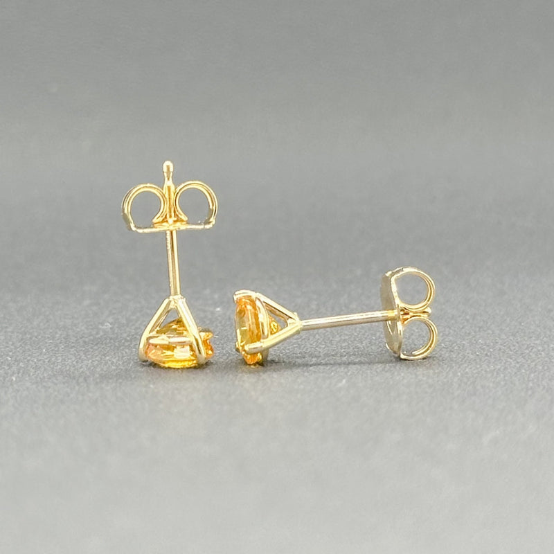 Estate 14K Y Gold 1.12ctw Yellow Sapphire Stud Earrings - Walter Bauman Jewelers