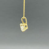 Estate 14K Y Gold 1.15ct H/SI2 OEC Diamond Solitaire Pendant - Walter Bauman Jewelers