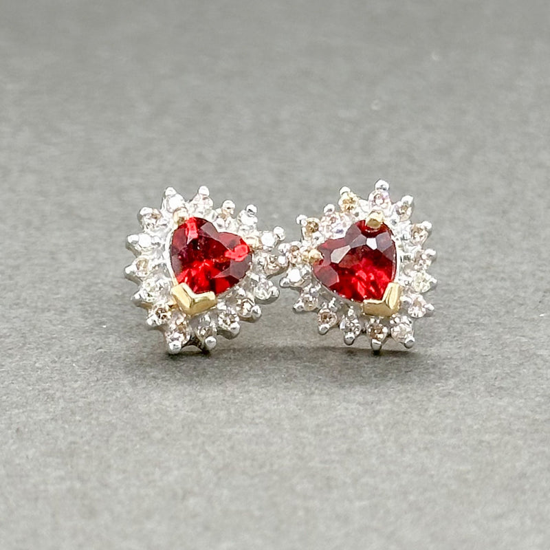 Estate Garnet shops Heart Earrings