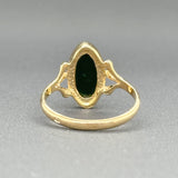 Estate 14K Y Gold 1.35cttw Amber & Onyx Ring - Walter Bauman Jewelers