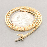 Estate 14K Y Gold 15” 2.5mm Flat Box Chain - Walter Bauman Jewelers