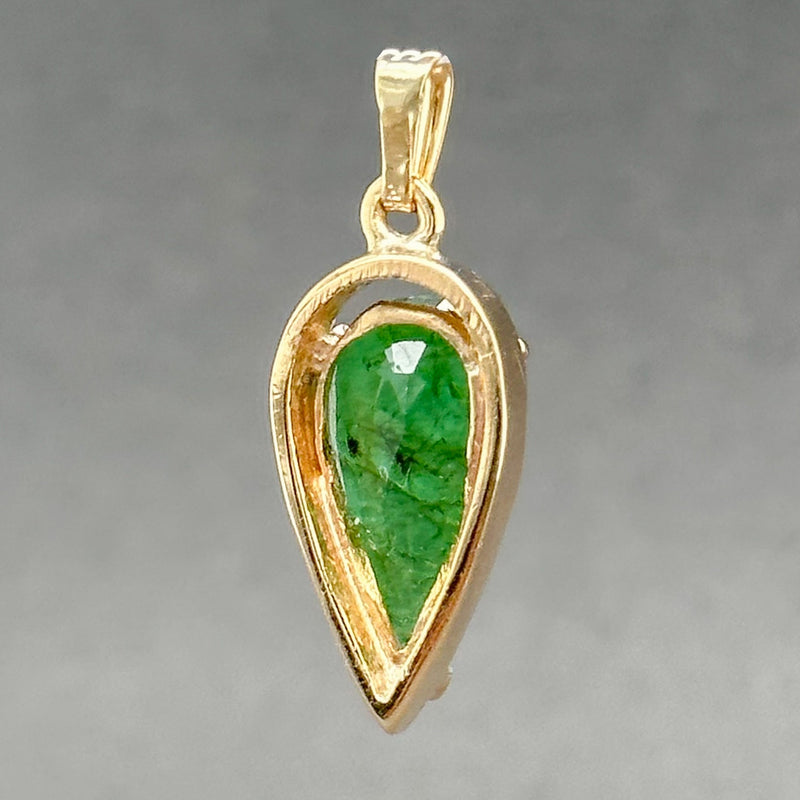 Estate 14K Y Gold 1.6ct Jadeite Pendant - Walter Bauman Jewelers