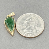 Estate 14K Y Gold 1.6ct Jadeite Pendant - Walter Bauman Jewelers