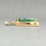 Estate 14K Y Gold 1.6ct Jadeite Pendant - Walter Bauman Jewelers