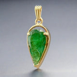 Estate 14K Y Gold 1.6ct Jadeite Pendant - Walter Bauman Jewelers