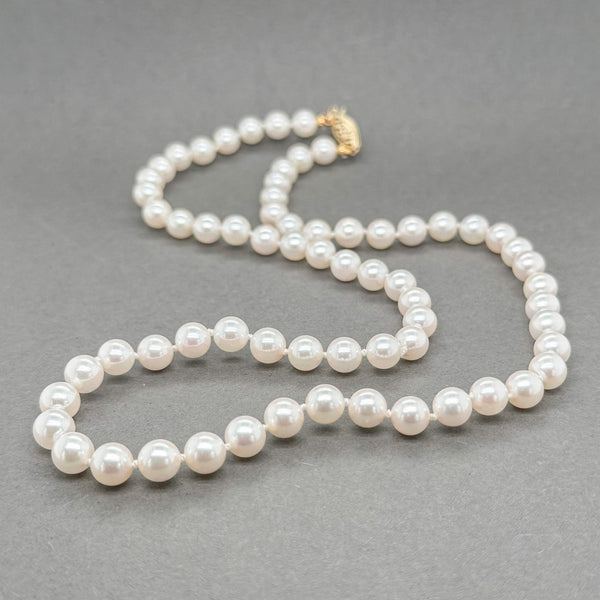 Estate 14K Y Gold 18" 6-6.5mm Akoya Pearl Necklace - Walter Bauman Jewelers