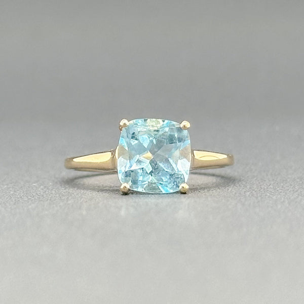 Estate 14K Y Gold 1.81ctw Blue & White Topaz Ring - Walter Bauman Jewelers