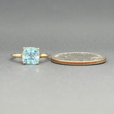 Estate 14K Y Gold 1.81ctw Blue & White Topaz Ring - Walter Bauman Jewelers