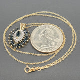 Estate 14K Y Gold 1.84cttw Sapphire & 0.05cttw H/SI2 Diamond Pendant - Walter Bauman Jewelers