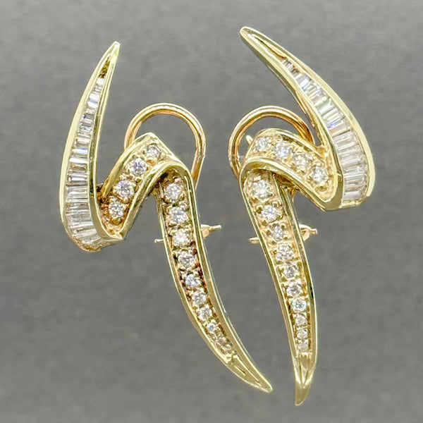 Estate 14K Y Gold 1.8ctw H-I/SI1-2 Diamond Earrings - Walter Bauman Jewelers