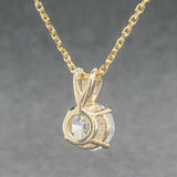 Estate 14K Y Gold 1ct K/VS2 Diamond Solitaire Pendant - Walter Bauman Jewelers